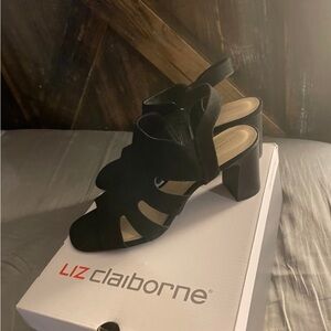 Liz Claiborne Black Heeled Sandals